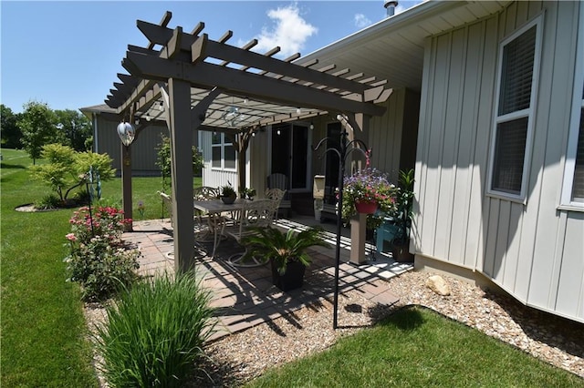 2015 Creek View Ln, Raymore, MO 64083 - view of patio with a pergola