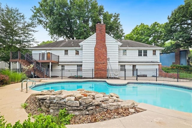 126 W 116th St, Kansas City, MO 64114 - view of swimming pool with stairway