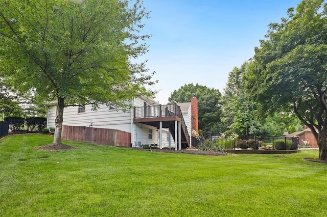 126 W 116th St, Kansas City, MO 64114 - view of yard featuring a deck