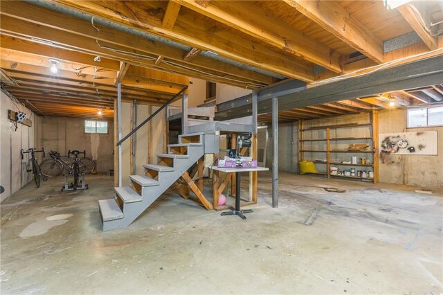 9714 Shepherds Dr, Kansas City, MO 64131 - below grade area with stairway