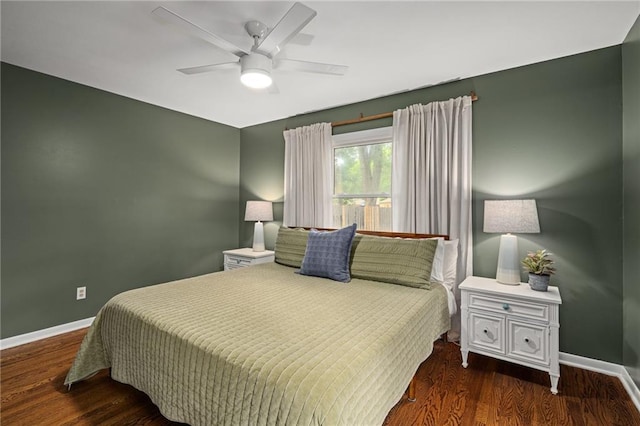 10417 Outlook Dr, Overland Park, KS 66207 - bedroom featuring wood finished floors and a ceiling fan
