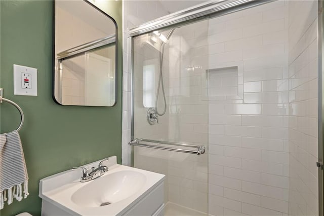 10417 Outlook Dr, Overland Park, KS 66207 - full bathroom featuring a stall shower and vanity