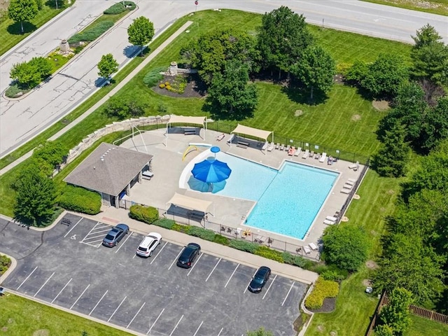 17631 S Brockway St, Olathe, KS 66062 - drone / aerial view of a pool area