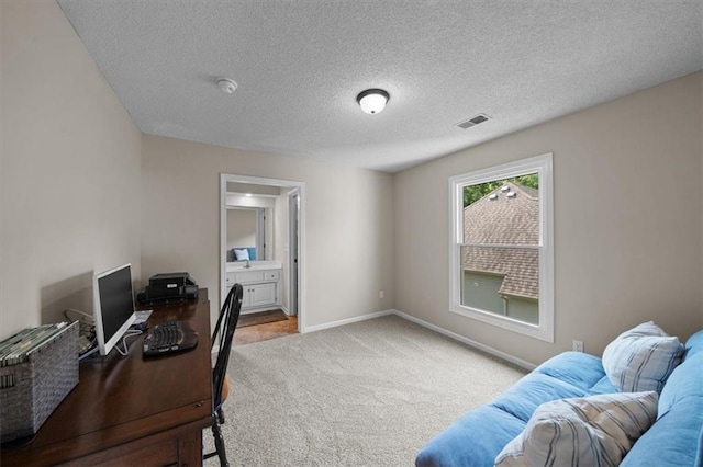 17631 S Brockway St, Olathe, KS 66062 - carpeted office featuring baseboards and a textured ceiling