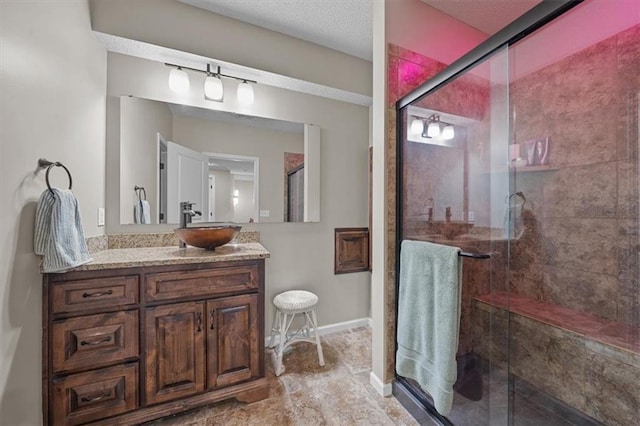 17631 S Brockway St, Olathe, KS 66062 - bathroom featuring vanity and a stall shower