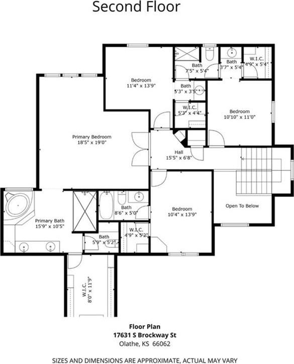 17631 S Brockway St, Olathe, KS 66062 - view of property floor plan