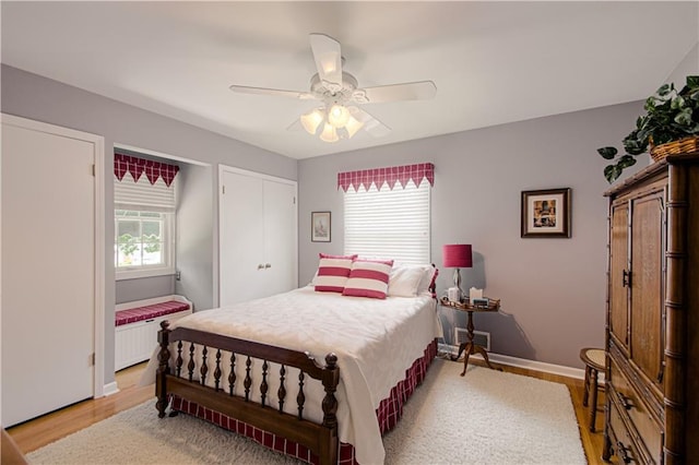 301 W 109th St, Kansas City, MO 64114 - bedroom featuring light wood-type flooring and a ceiling fan