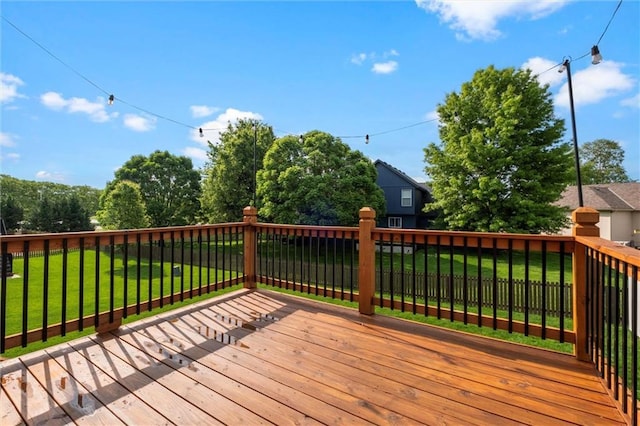 20711 W 49th St, Shawnee, KS 66218 - wooden deck with a yard