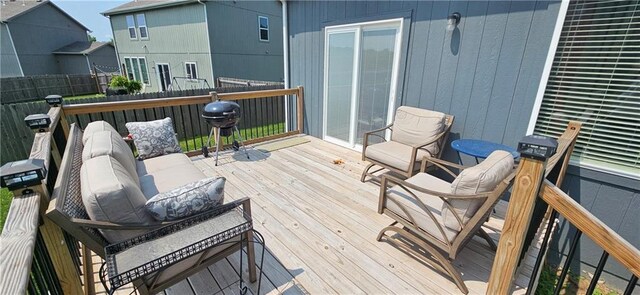 12432 Live Oak Cir, Peculiar, MO 64078 - view of wooden terrace