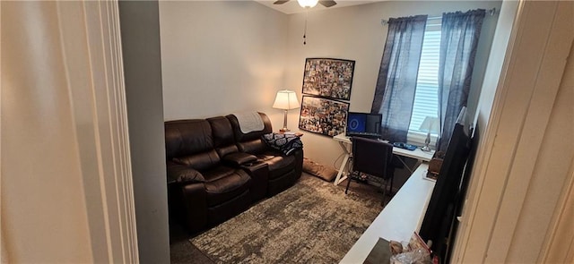 12432 Live Oak Cir, Peculiar, MO 64078 - office with a ceiling fan and healthy amount of natural light