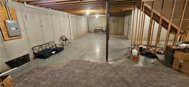 12432 Live Oak Cir, Peculiar, MO 64078 - unfinished basement with electric panel