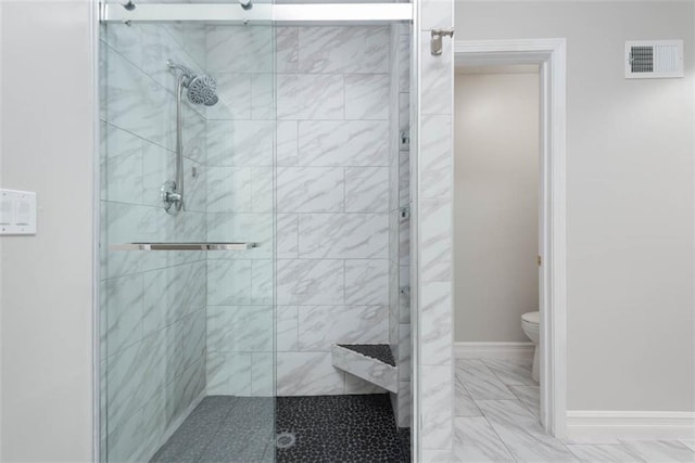 16533 W 80th St, Lenexa, KS 66219 - full bath featuring a shower stall and marble finish flooring