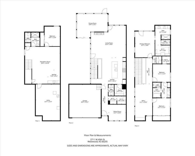 2711 W 49th St, Westwood, KS 66205 - property floor plan