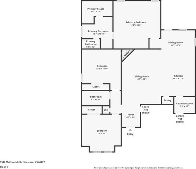7546 Mccormick Dr, Shawnee, KS 66227 - view of property floor plan