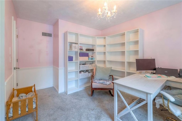 14001 S Tomahawk Dr, Olathe, KS 66062 - carpeted office space featuring a chandelier