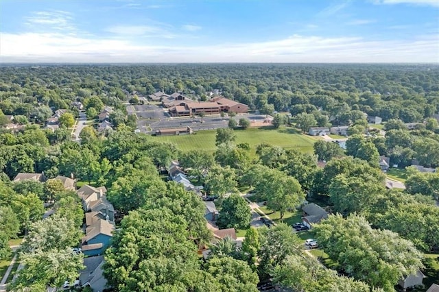 14001 S Tomahawk Dr, Olathe, KS 66062 - aerial view of property's location with a forest