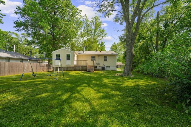 604 NE Ash St NE, Lees Summit, MO 64063 - view of yard with a playground