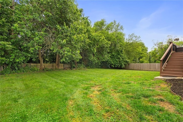 1229 SE Princeton Dr, Lees Summit, MO 64081 - fenced backyard with stairway