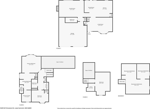 1229 SE Princeton Dr, Lees Summit, MO 64081 - view of room layout
