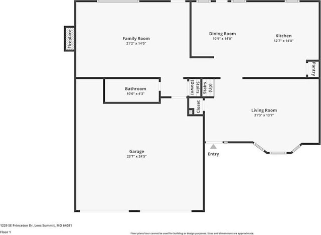 1229 SE Princeton Dr, Lees Summit, MO 64081 - view of home floor plan