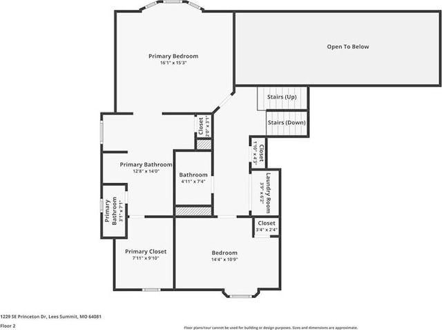 1229 SE Princeton Dr, Lees Summit, MO 64081 - view of floor plan / room layout