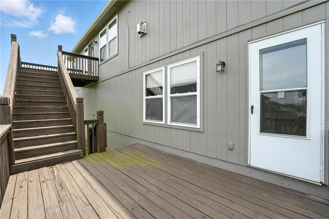 614 SW Tisha Ln, Grain Valley, MO 64029 - wooden terrace featuring stairway