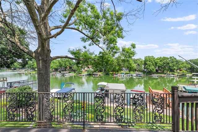 37 Beach Dr, Blue Springs, MO 64015 - water view with a dock