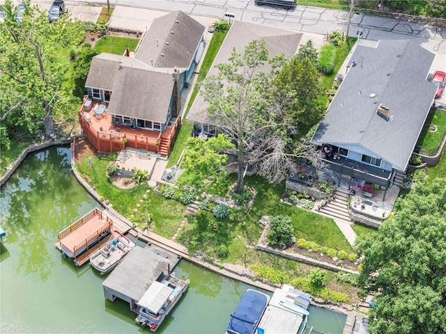 37 Beach Dr, Blue Springs, MO 64015 - aerial view of property and surrounding area with a large body of water