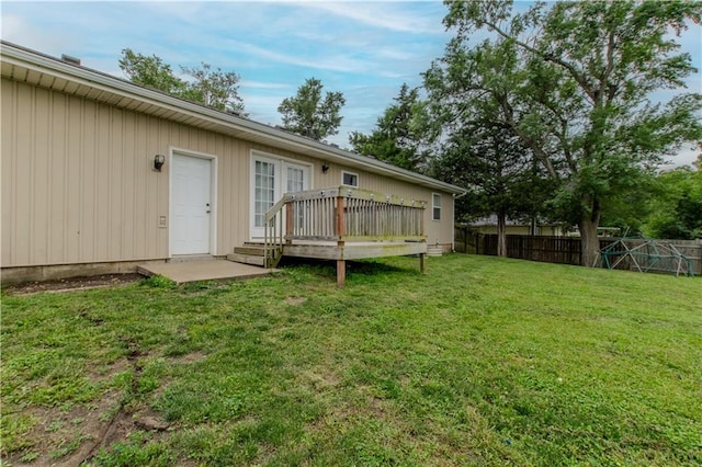 604 Lake Rd, Garden City, MO 64747 - view of yard with a wooden deck