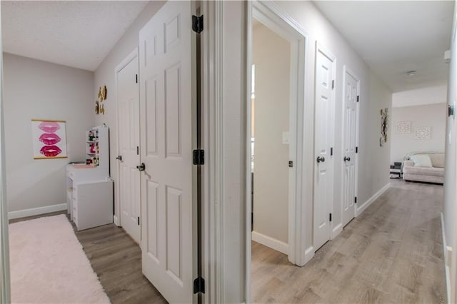604 Lake Rd, Garden City, MO 64747 - hall with light wood-style floors and baseboards