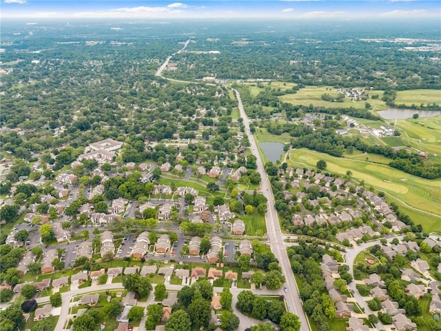 16000 E 28th St S, Independence, MO 64055 - aerial perspective of suburban area featuring a nearby body of water and a local golf course