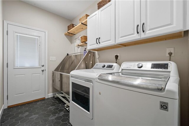 14906 Knorpp Rd, Pleasant Hill, MO 64080 - washroom featuring cabinet space and washer and dryer