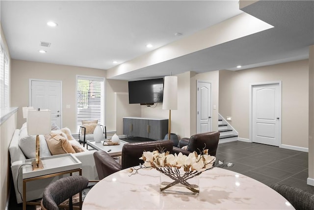 14906 Knorpp Rd, Pleasant Hill, MO 64080 - living room with stairway and recessed lighting