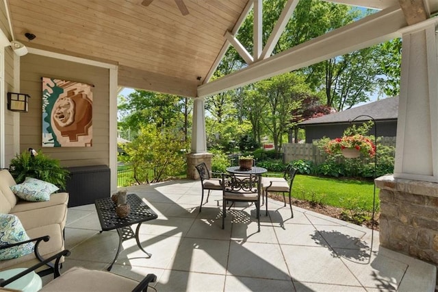 5812 Reinhardt Dr, Fairway, KS 66205 - view of patio featuring outdoor dining area
