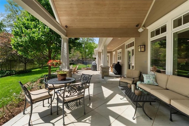 5812 Reinhardt Dr, Fairway, KS 66205 - view of patio with an outdoor hangout area