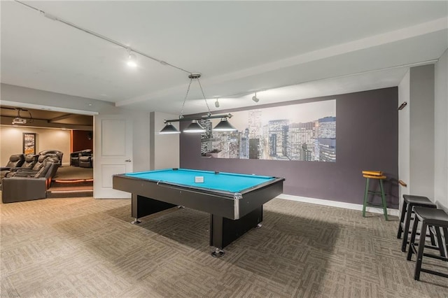 600 E Admiral Blvd Unit 601, Kansas City, MO 64106 - game room featuring carpet floors, track lighting, and pool table