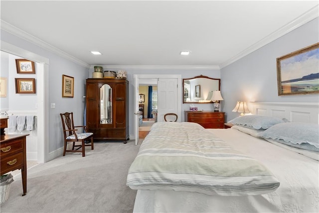 1809 Main St, Lexington, MO 64067 - bedroom with light colored carpet and crown molding