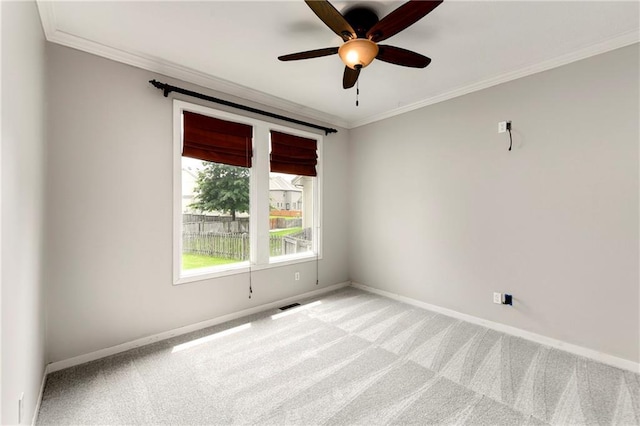 21835 W 175th Ter, Olathe, KS 66062 - unfurnished room with carpet, crown molding, and ceiling fan