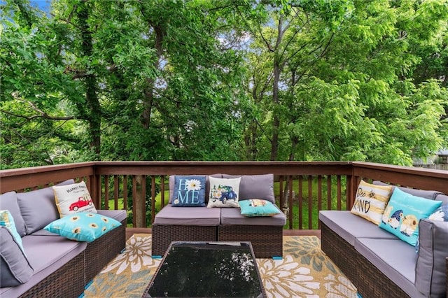 8604 NE 72nd Ter, Kansas City, MO 64158 - deck with an outdoor hangout area