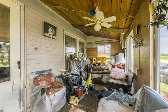 43574 E 224th St, Cowgill, MO 64637 - sunroom / solarium featuring ceiling fan and lofted ceiling