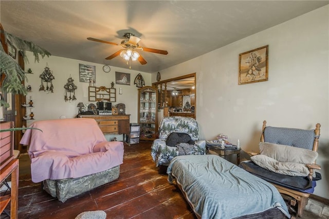 43574 E 224th St, Cowgill, MO 64637 - living room with ceiling fan and hardwood / wood-style flooring