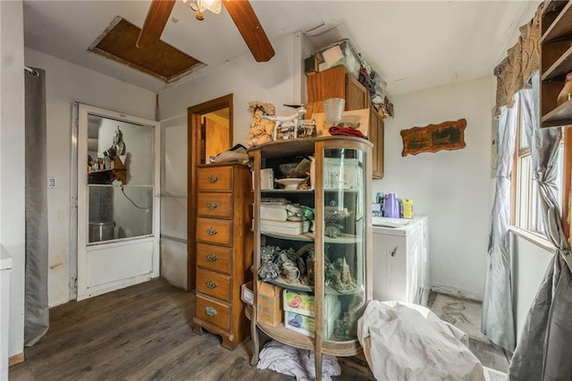 43574 E 224th St, Cowgill, MO 64637 - interior space featuring wood finished floors and washer and clothes dryer