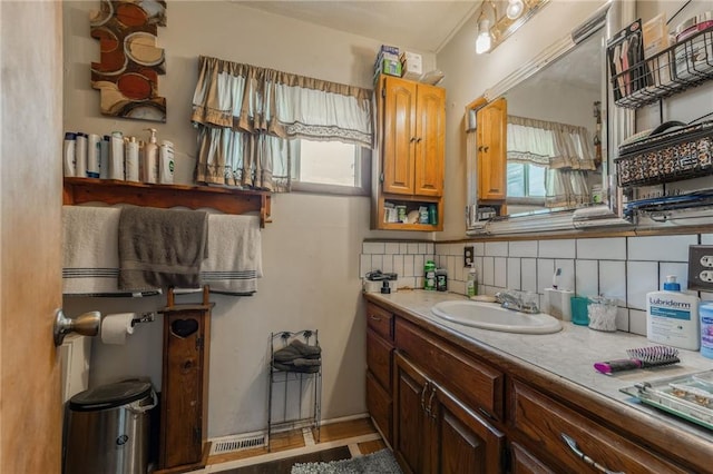 43574 E 224th St, Cowgill, MO 64637 - bathroom featuring backsplash, healthy amount of natural light, and vanity
