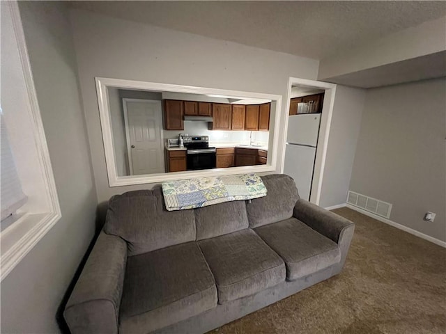 8237 N Chatham Ave, Kansas City, MO 64151 - living area with carpet floors and baseboards