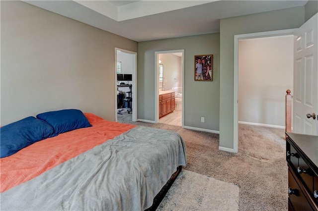 3403 E Devonshire Dr, Saint Joseph, MO 64506 - bedroom with carpet, baseboards, and ensuite bathroom