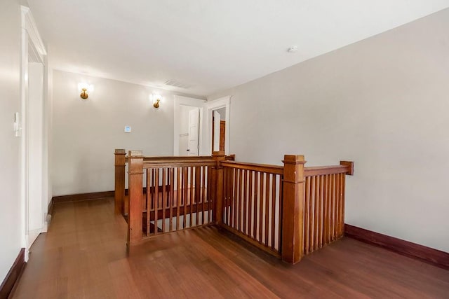 812 E Wabash St, Olathe, KS 66061 - hall featuring an upstairs landing and wood finished floors