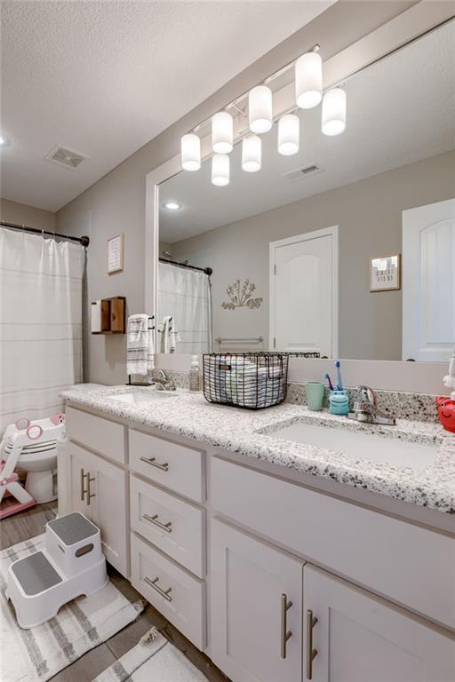 8721 N Mersington Ave, Kansas City, MO 64156 - full bath with double vanity and toilet