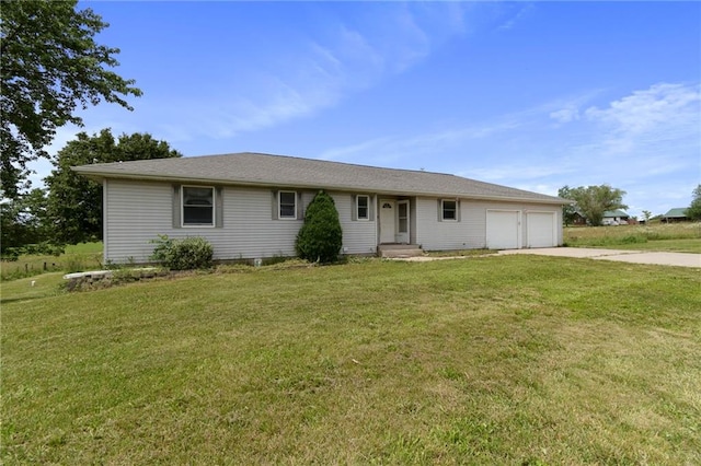 12 SW 365th Rd, Warrensburg, MO 64093 - ranch-style house featuring a garage, driveway, and a front yard