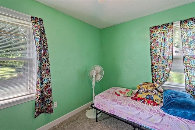 1405 S Vine St, Holden, MO 64040 - bedroom with multiple windows, carpet flooring, and ceiling fan