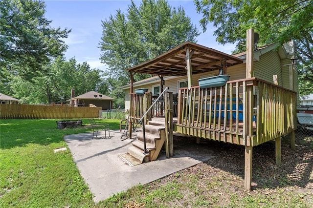 1405 S Vine St, Holden, MO 64040 - view of wooden deck